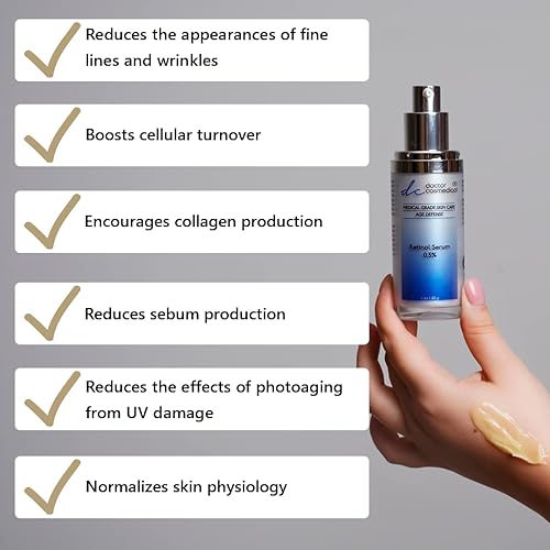 Miniatura 3 de Suero de retinol 0.5% | Cura antienvejecimiento perfecta | Crema facial reparadora de piel con retinol al 0.5% | Fórmula de grado profesional no