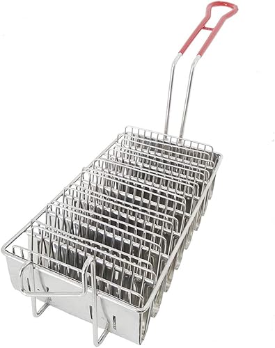 Pronto Cesta comercial de acero inoxidable para freír (cocina hasta 8 tacos a la vez)