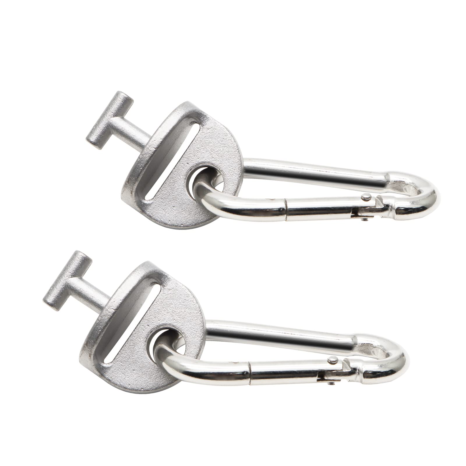JTDER 1 Pair Stainless Steel Tonal T Lock Adapters with Snap Hooks for Tonal Fitness Equipment Family Gym or Professional Gym
