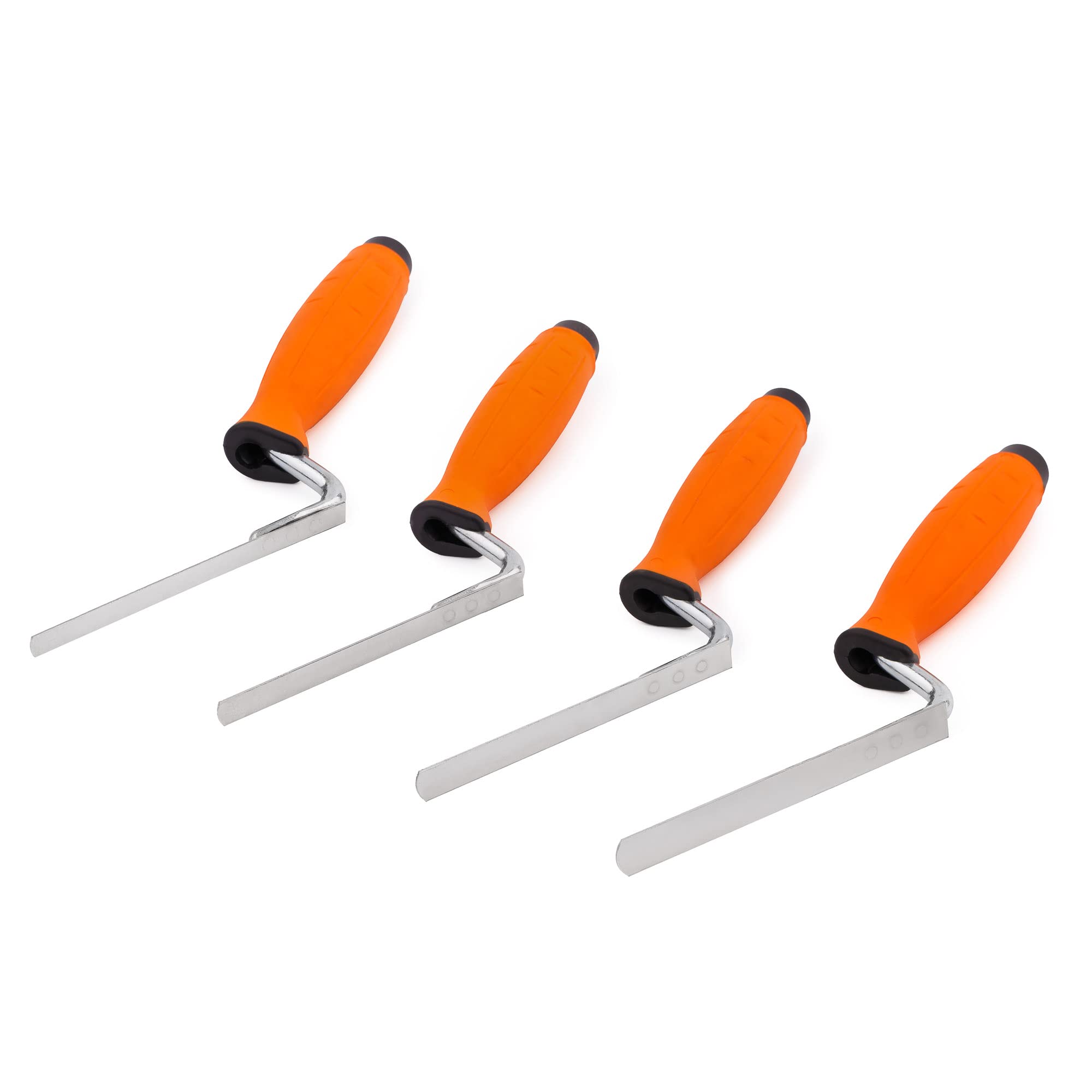 Mivos Lot de 4 truelles à Joints en Acier Inoxydable - Largeur 8 10 12 14 mm - avec poignée Souple et Lame Flexible en Acier Inoxydable - Truelle à Joints pour jointoiement Briques et Briques de