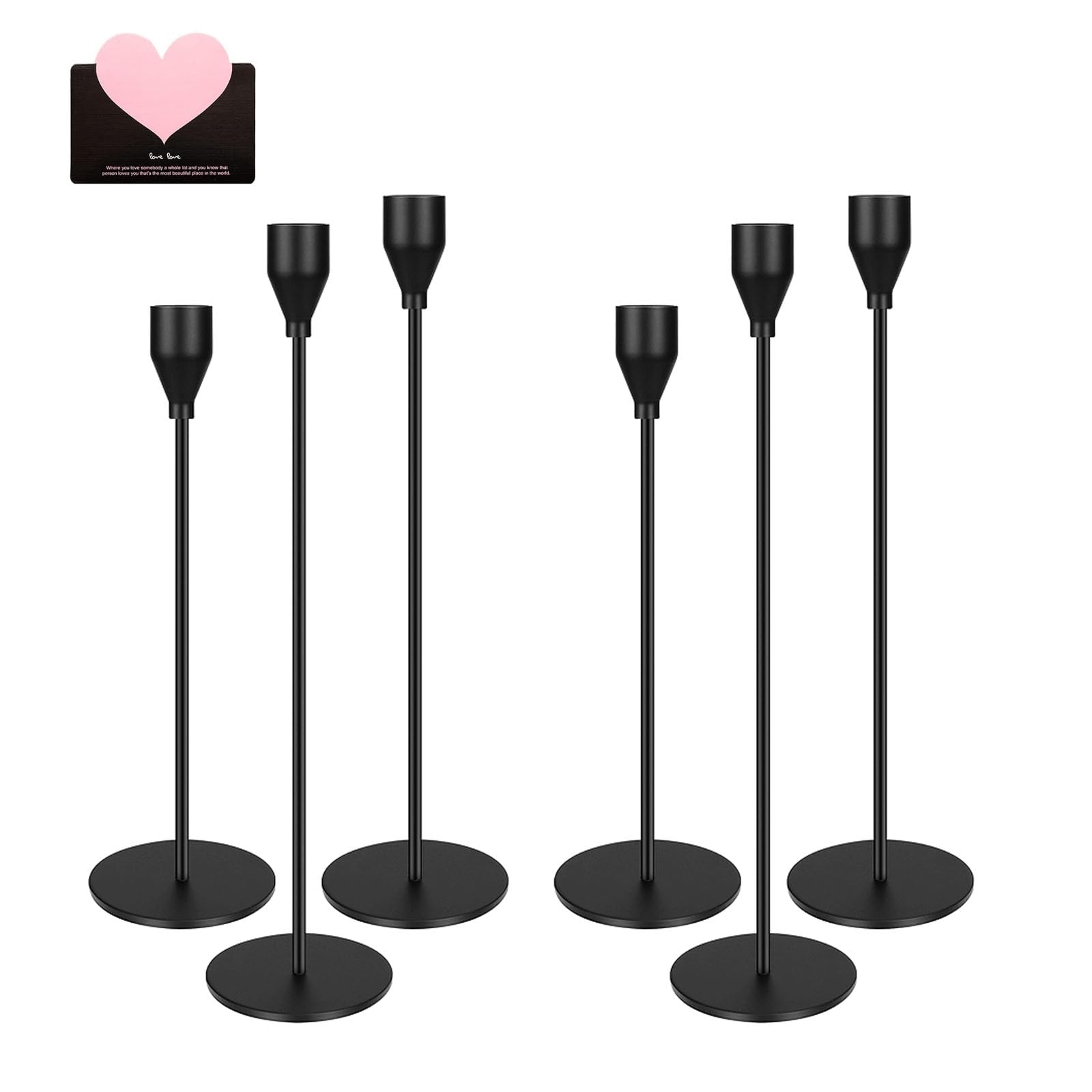 Set di 36 portacandele dorati per candele coniche
