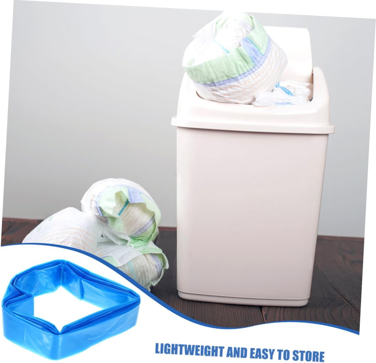 Yardwe 3 Rolls Diaper Pail Trash Bags Disposable Diaper Refill Bags for Newborns Leak Design for Nursery Essentials Meters Roll