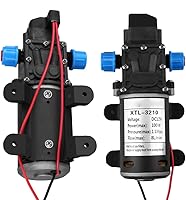 Vista 5 de Self Priming Water Pump, 12V DC 100W 8L/Min 160Psi High Pressure Diaphragm Self Priming for Wash