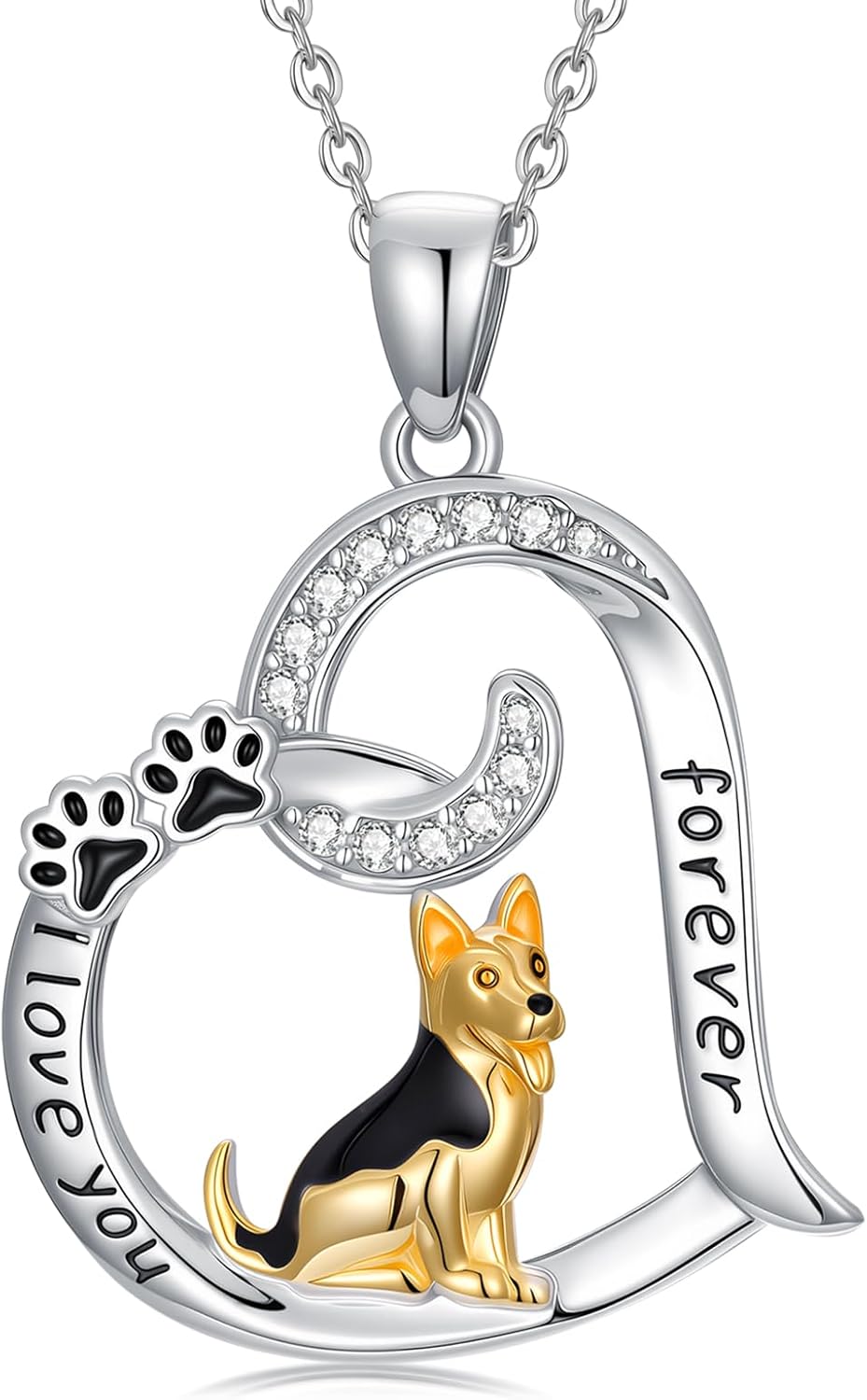 Dog/Paw Print/Infinity Necklace for Women 925 Sterling Silver Heart Dogs Pendant Necklaces Jewelry Christmas Birthday Gifts for Dog Lovers Friends
