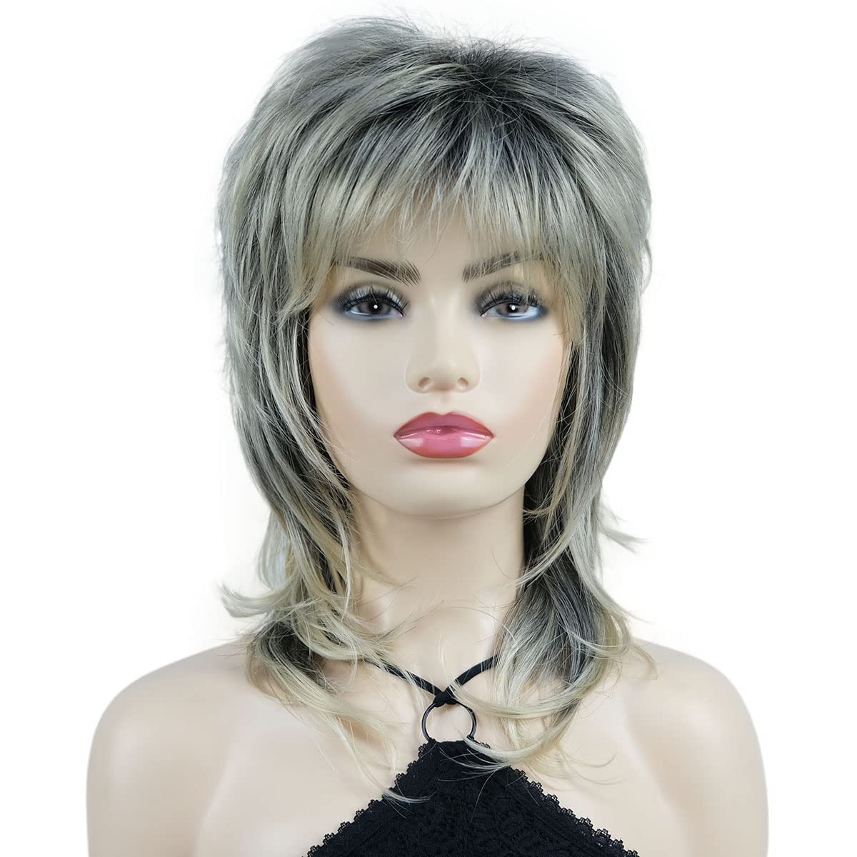 Wiginway Long Shaggy Layered Hair Natural Straight Wavy Shags Wig Soft Syhthetic Hair