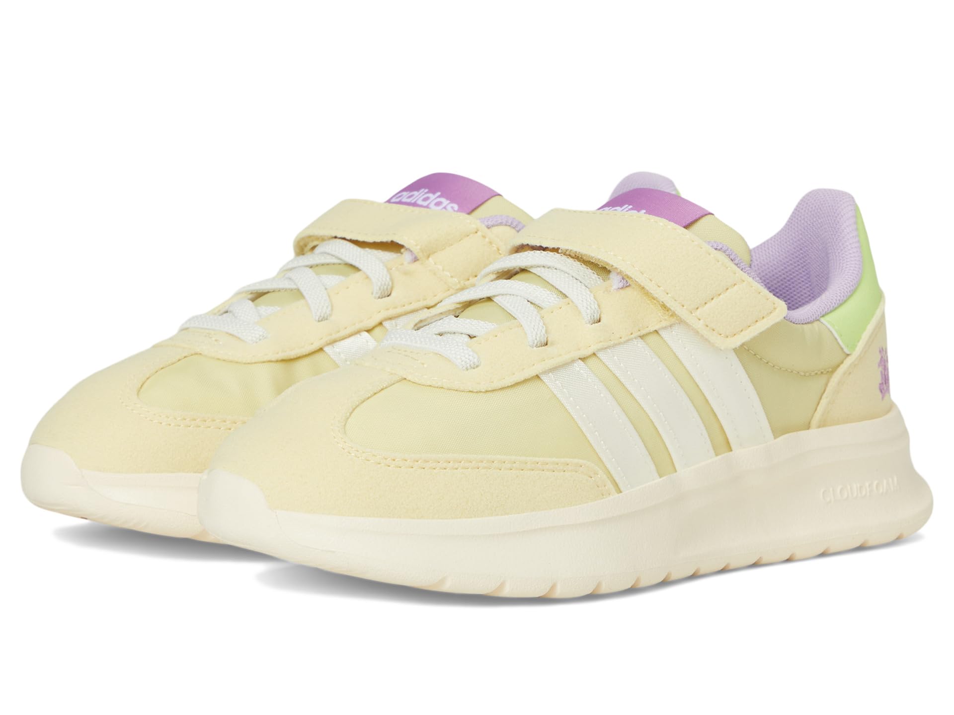adidas Kids Disney Run 70s 2.0 Elastic Lace & Strap Shoes