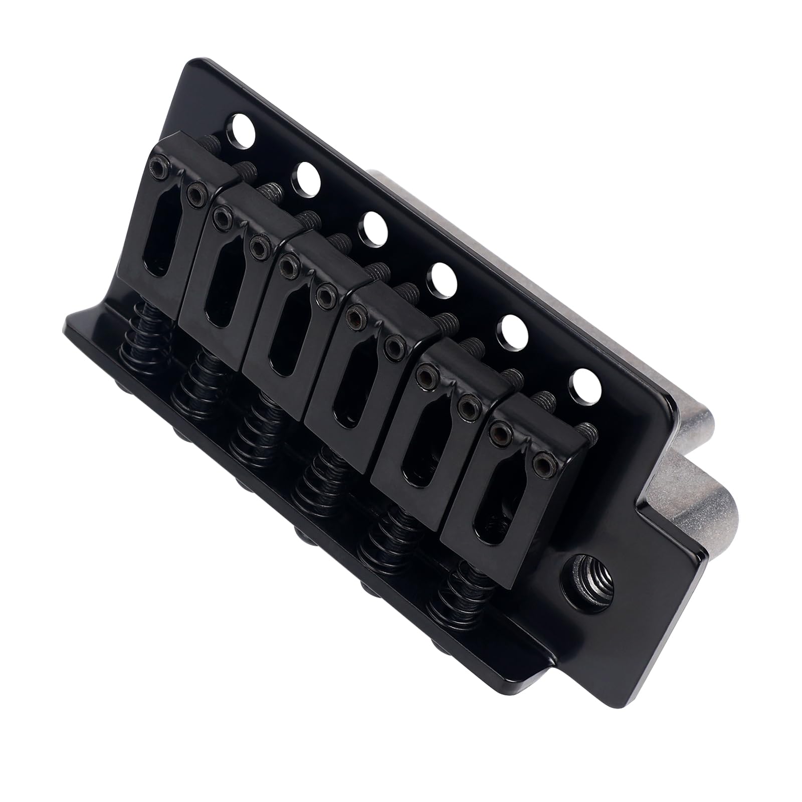 Banworks 6-String Tremolo Bridge System 52.5mm (2 1/16") String Space with Modern Saddles Tremolo Arm and Zinc Block for Strat ST Squier Style Electric Guitars JT/CYXT-01 Black - Image 3