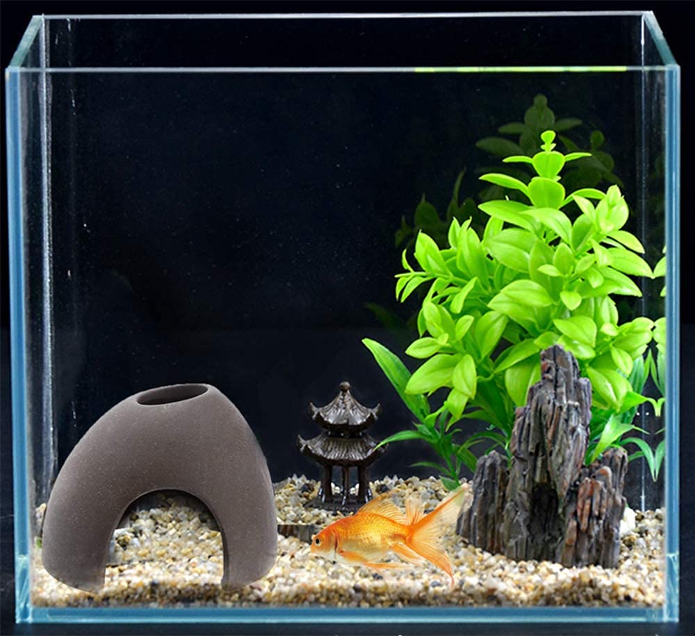Grotte in ceramica per acquario decorazione per ciclidi Amano Betta Pesci Gamberetti