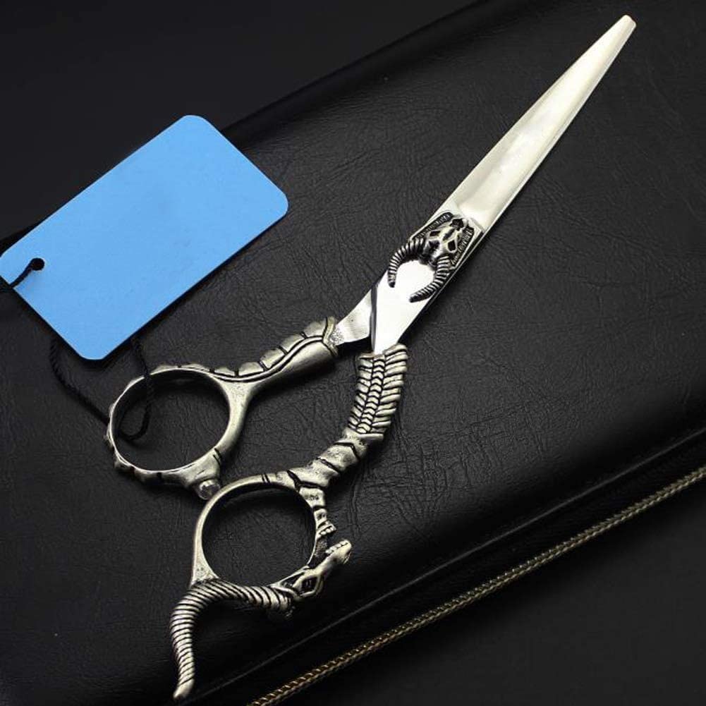 Forbici da Parrucchiere Professionali,Forbici da Taglio per Capelli Cesoie per Barbiere-Lunghezza Totale 6" con Vite di Tensione di Regolazione Fine 100% Acciaio Inossidabile,flatcut6inch (flatcut6inc