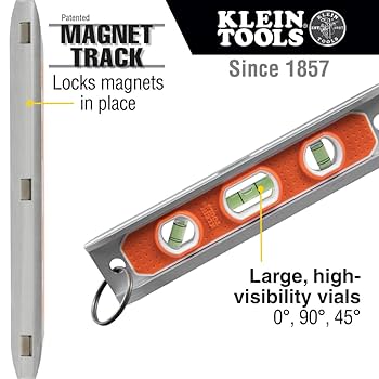 LEVEL(レヴェル) RONGPRO 9 Inch Torpedo Level, Magnetic Level Tool with 90