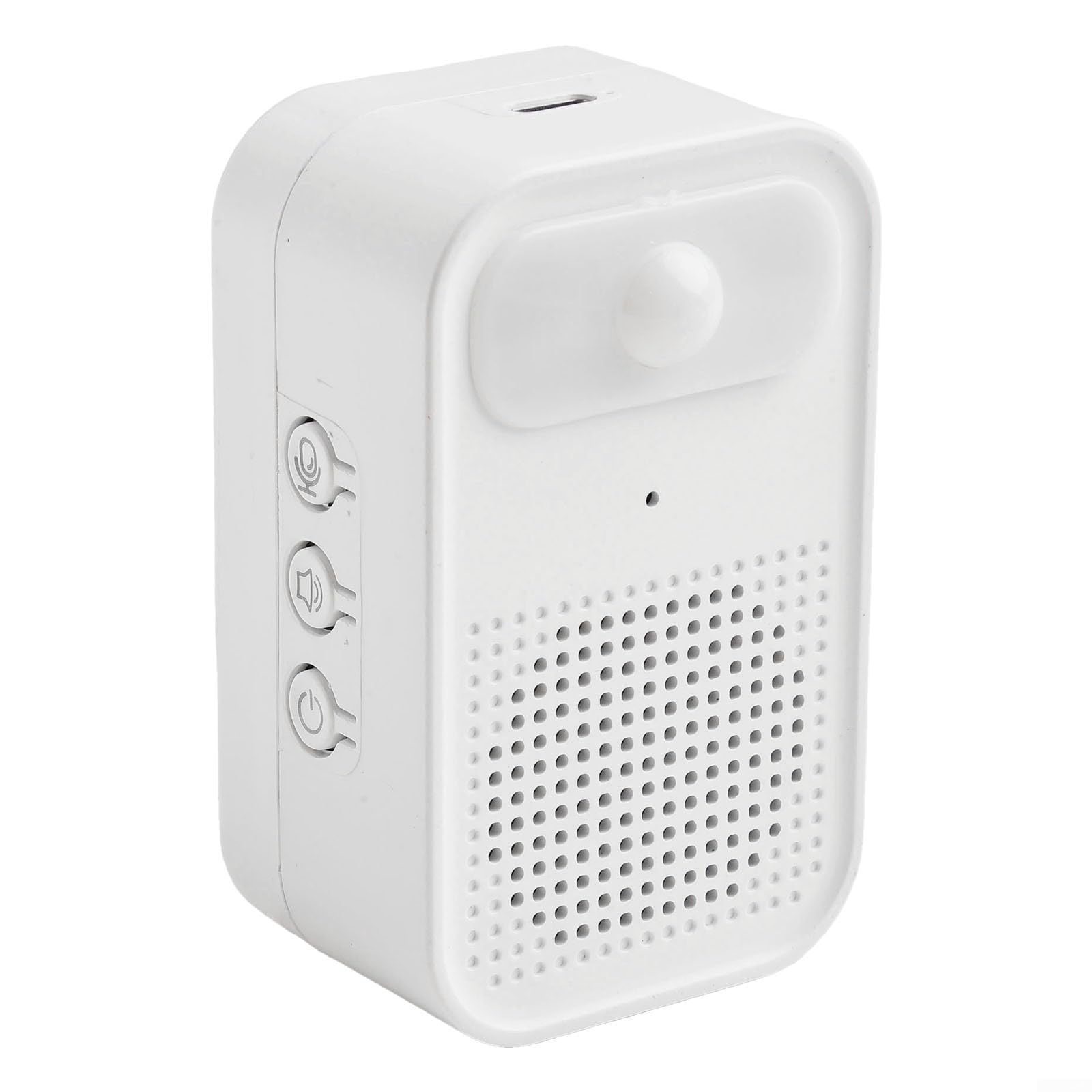 Sensor de puerta para tienda Welcomer, aviso de voz, alerta de entrada magnética con volumen ajustable, grabación de audio personalizada para el hogar, tienda, instalaciones sanitarias, negro y blanco