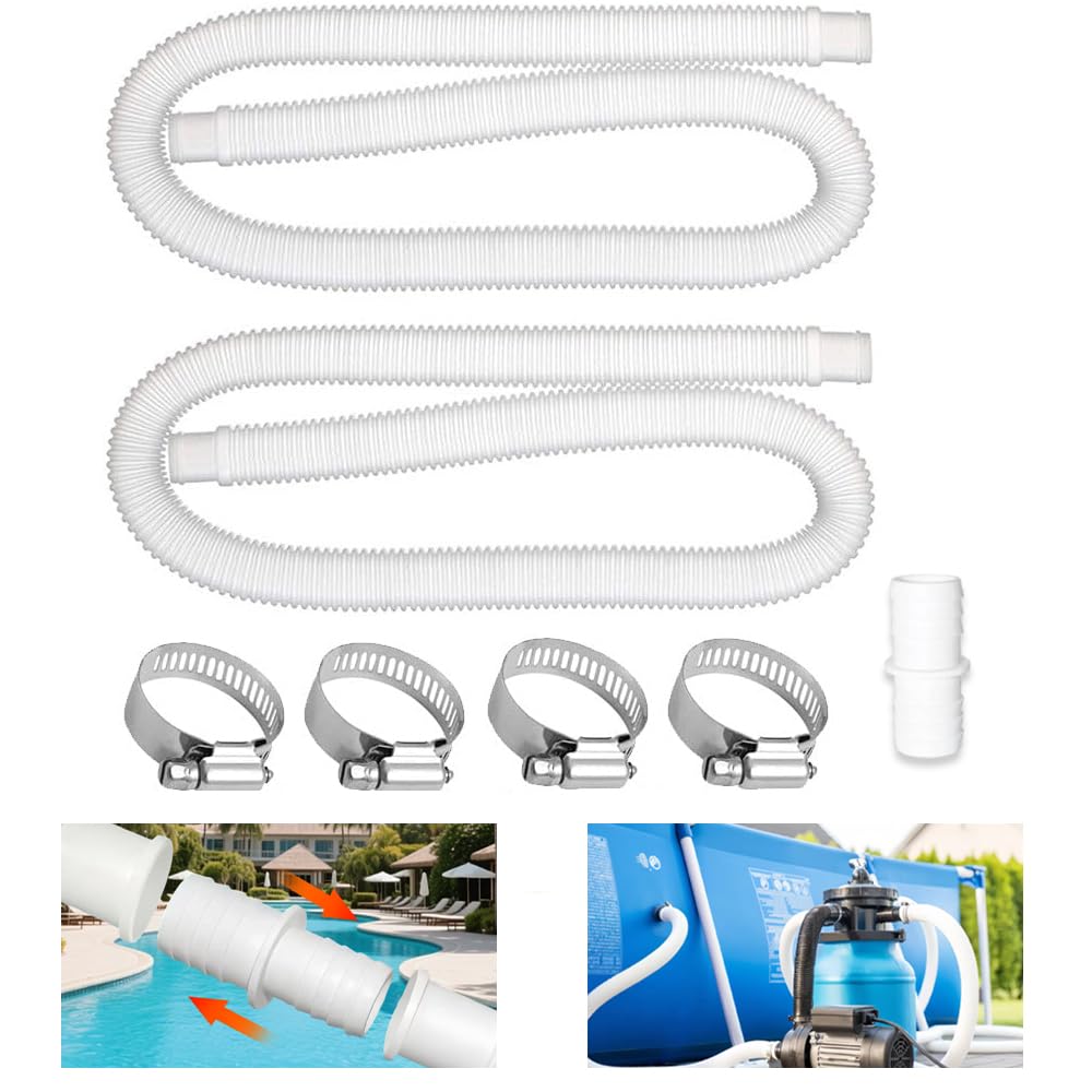 Ersatzschlauch Pool 32mm, Poolschlauch 1.5m,Poolpumpe Ersatzschlauch,Schwimmbadschlauch Ersatzschlauch,Pool zubehör Schlauch 32mm,Pools Schlauch Zubehör