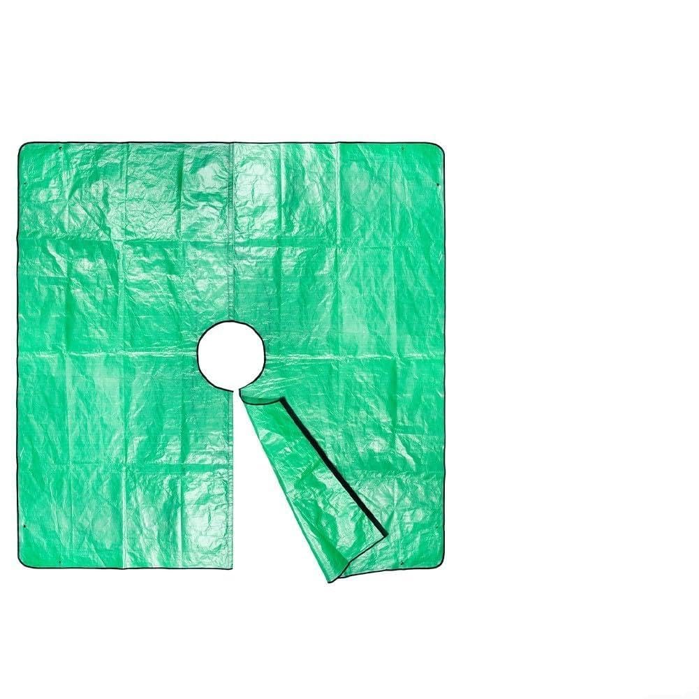 Shrub Trimming Tarp with 12 Inch Holes, Leaf Catcher Mat for Garden Pruning Sheet and Tree Clipping Collector, Reusable Oilcloth Landscape Cleanup