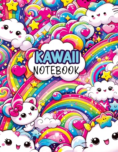 Kawaii Notebook: Composition Notebook for Kids with Dotted Midline and Picture Space Writing Paper, Perfect for Primary Journals in Grades K-2