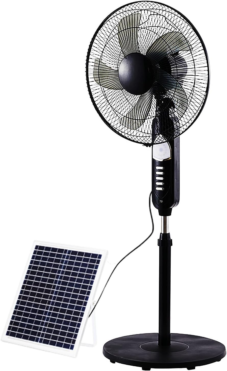 Ventilateur de sol solaire extérieur pour rester au frais en camping sans électricité
