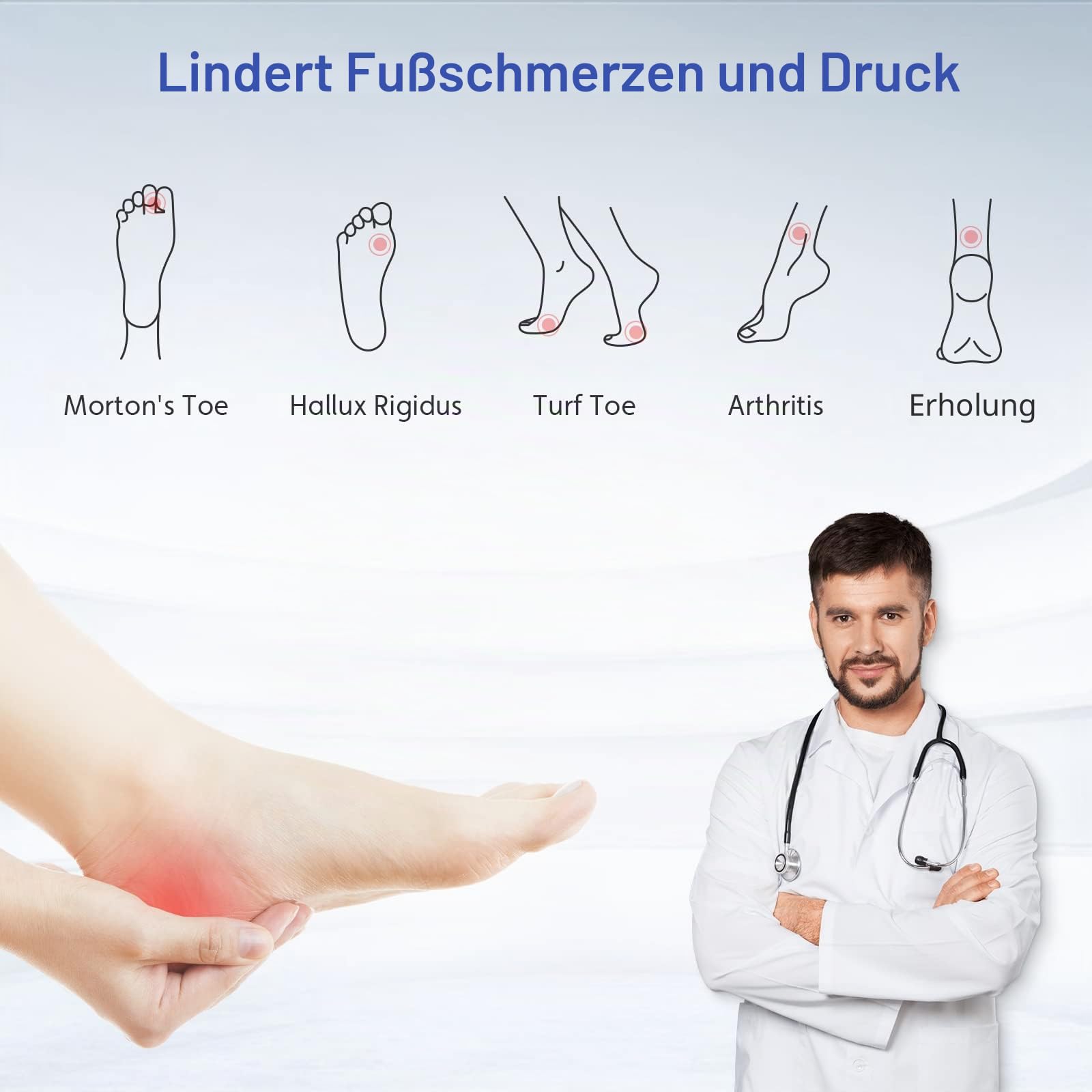 Kohlefaser-Einlegesohle 1 Paar, FAKILO Kohlefaser-Einlegesohlen Schuheinlagen für Damen Herren, starre Unterstützung für Rasenzehen, Fußfrakturen, Hallux Rigidus, Mortons Toe-263mm