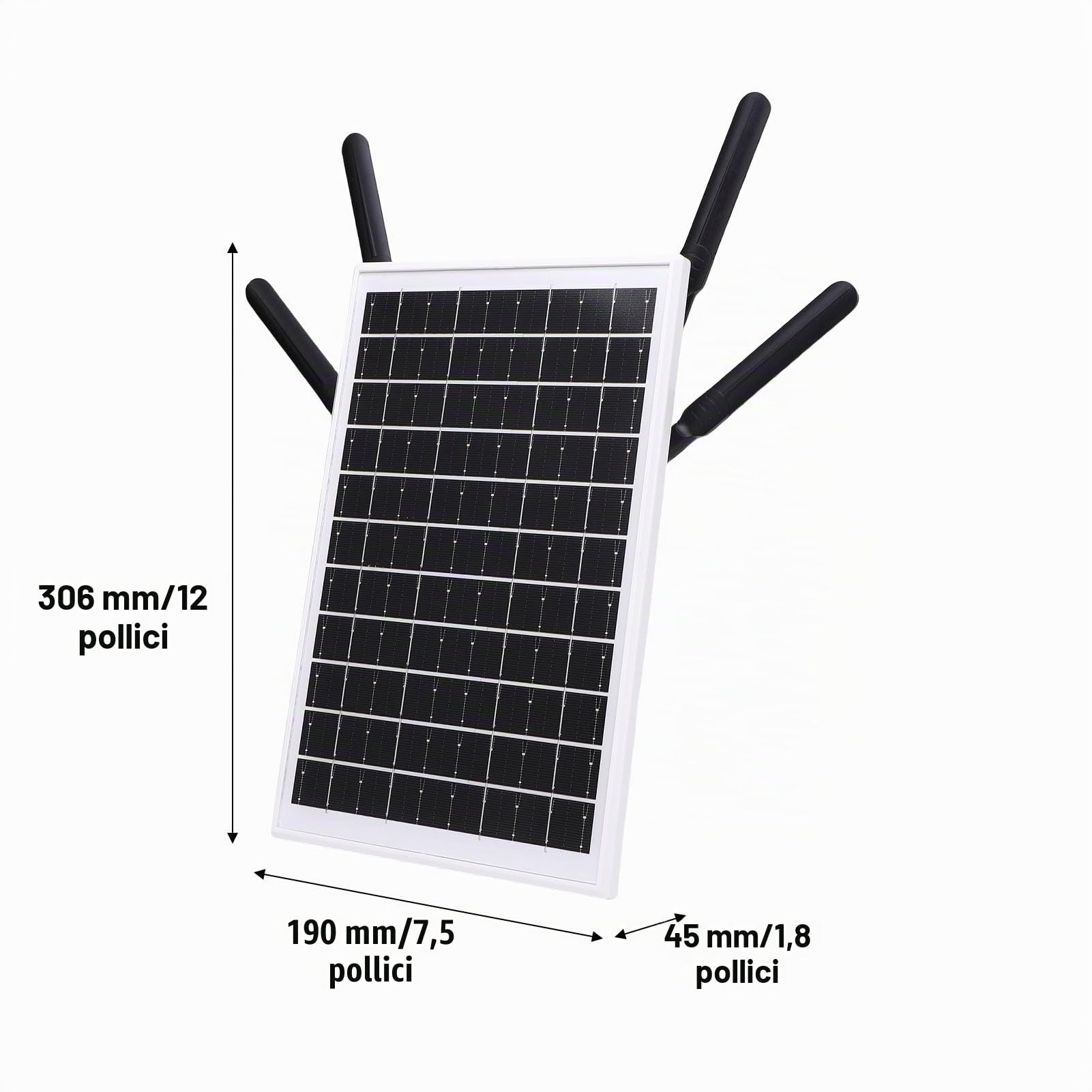 Modem Router 4G LTE Solare, IP66 impermeabile esterno, Batteria 18000mAh autonomia prolungata, Copertura WiFi 150m per agricoltura campeggio sorveglianza