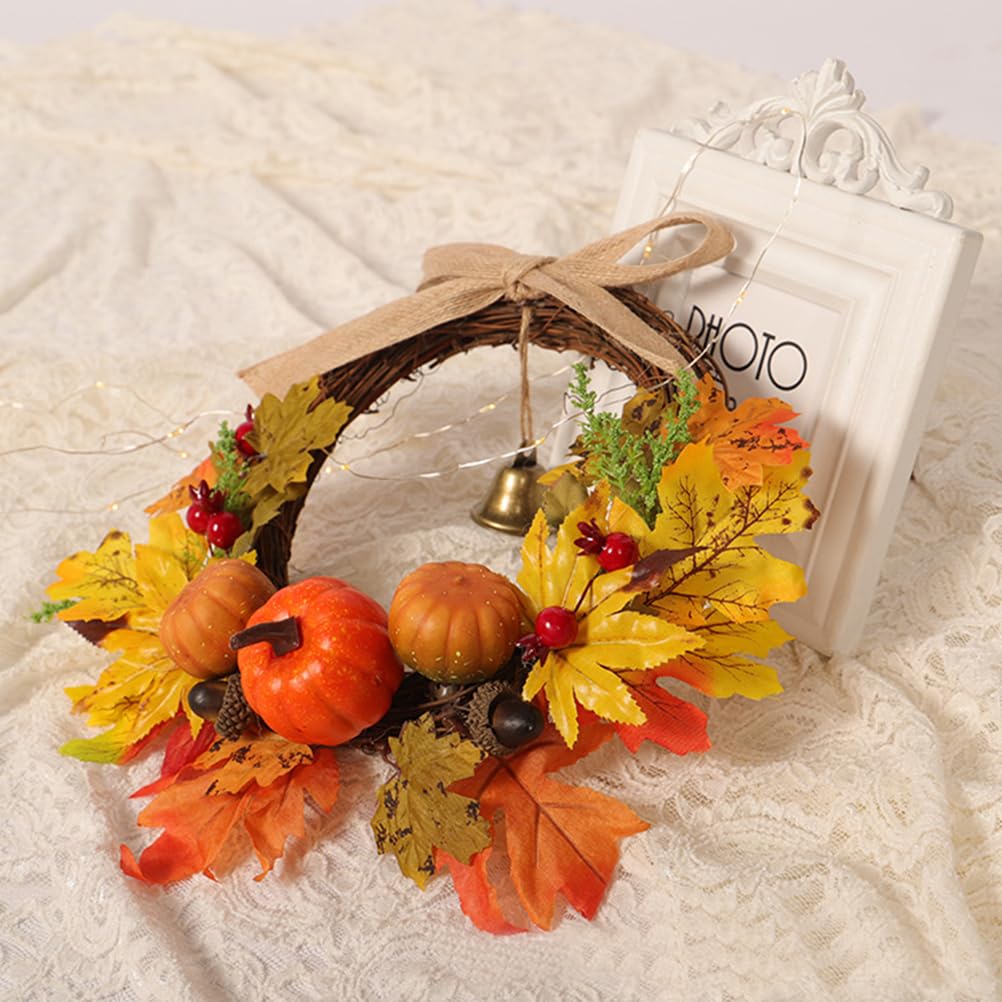 - Autunnale con Foglie di Agrifoglio, Autunnale, Ghirlanda per Porta, Ghirlanda di Natale, Decorazione Natalizia