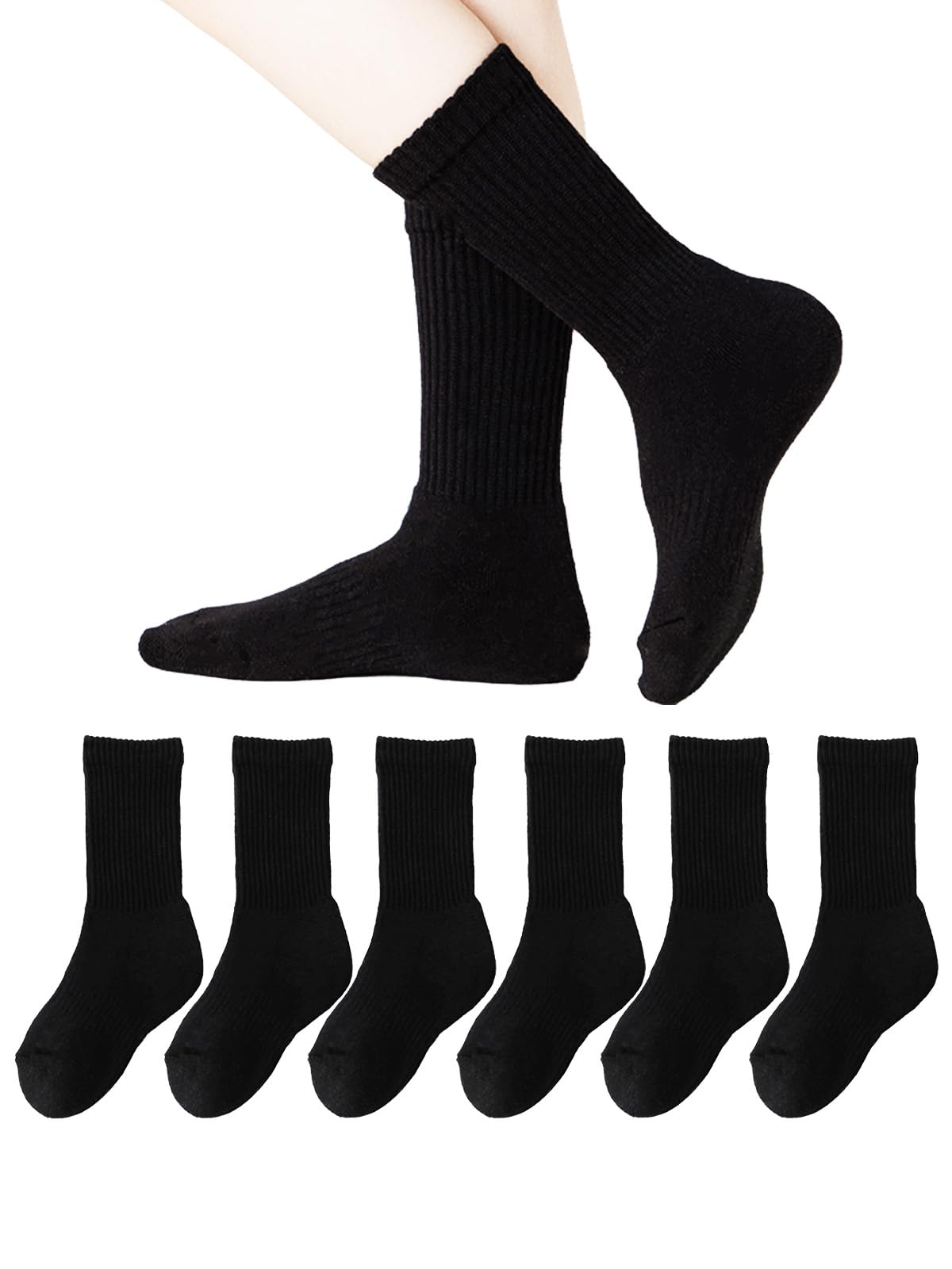 Boys Athletic Socks Half Cushioned Quarter Ankle Socks Kids Cotton Low Cut Sport Sock