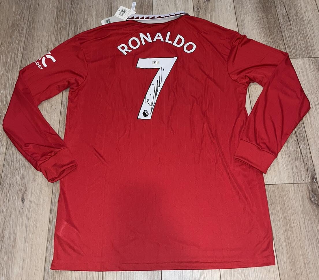 Cristiano Ronaldo Signed 22/23 Manchester United Jersey Bas Beckett Home Kit - Sports Memorabilia