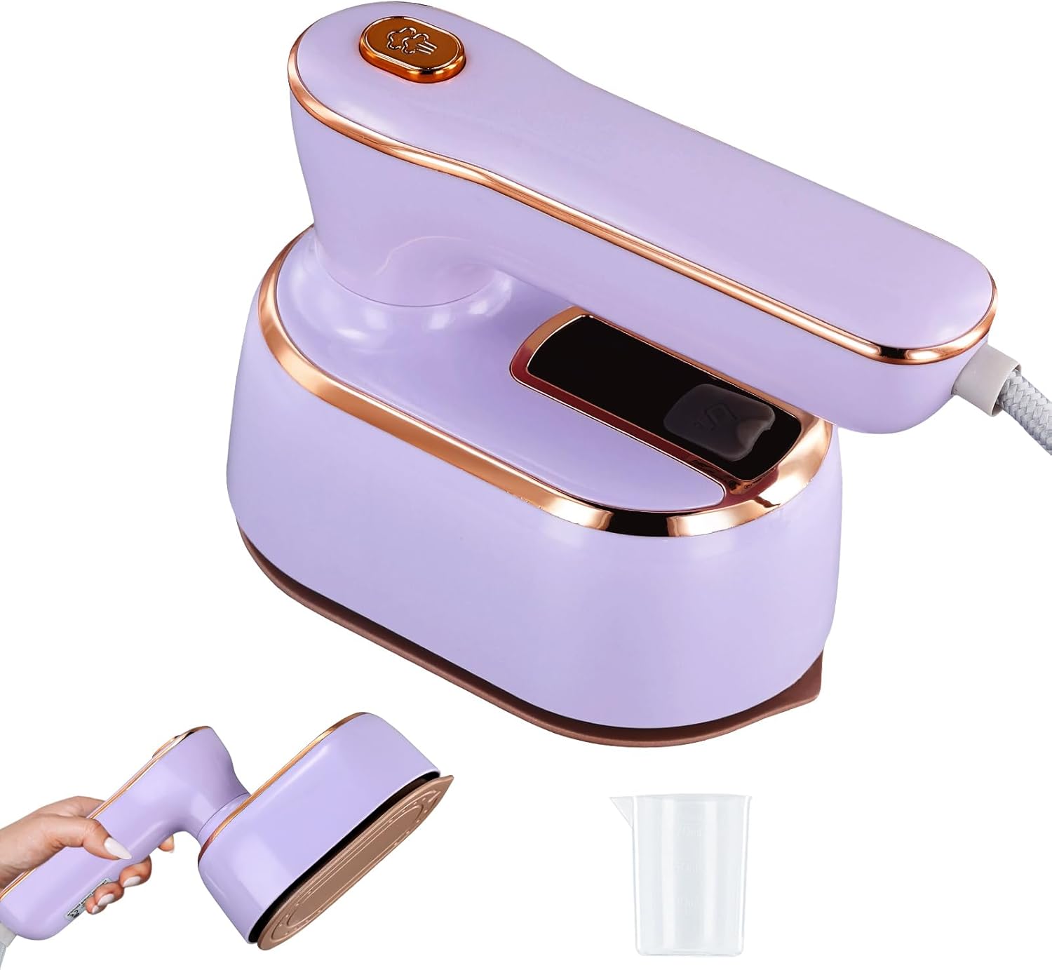 TOPEV Portable Mini Steam Iron,2 in 1 1000w Handheld Travel Iron,20s Fast Heating Clothes Steamer,Small Iron for Home Travel and Holiday,100ml Water Tank,180°Rotatable