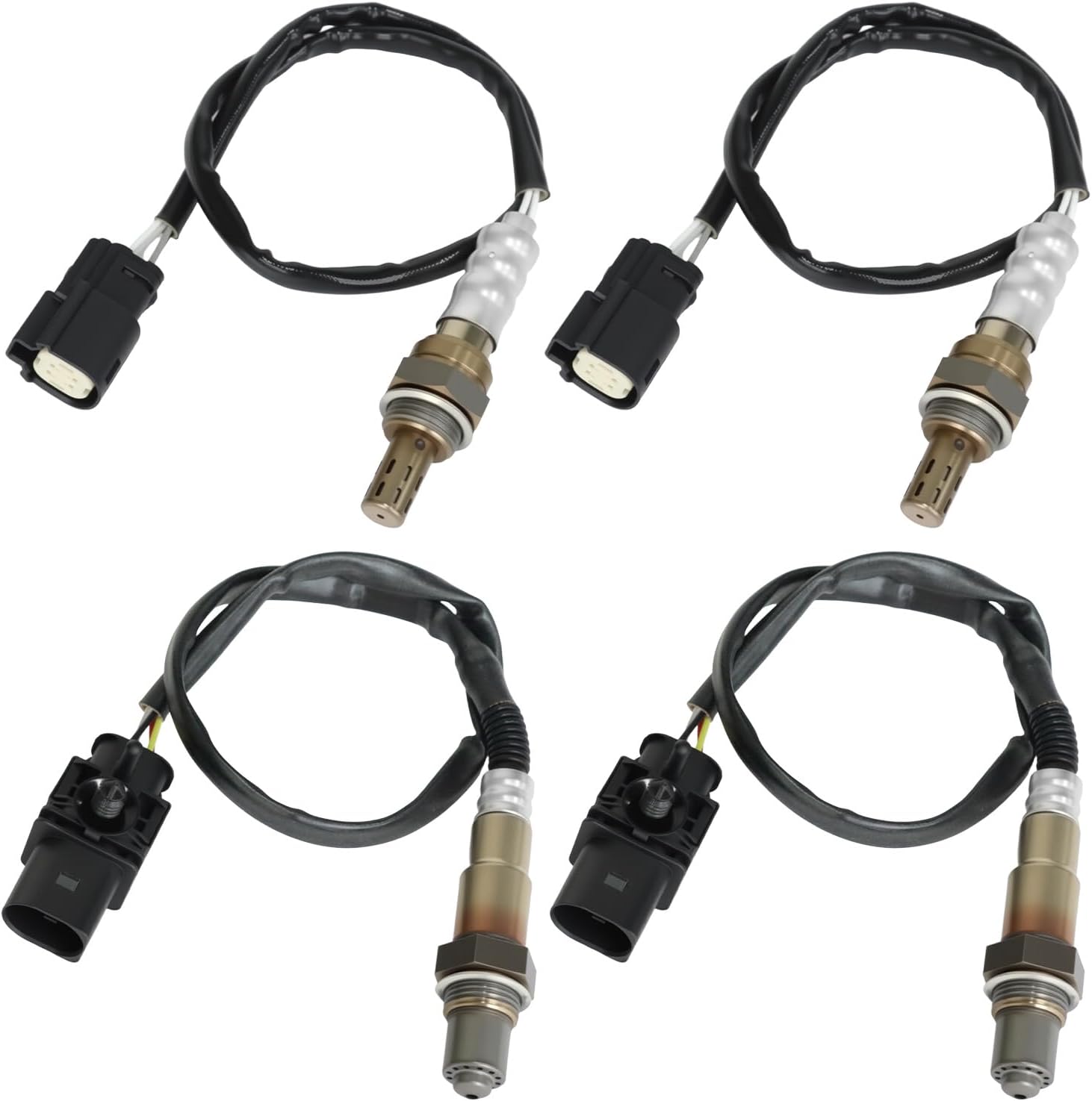 2011-2014 Oxygen Sensors Upstream Downstream Fit for Ford F150 2011 2012 2013 2014 3.5L V6 Turbocharged Replace 234-5076 234-5113 234-4490