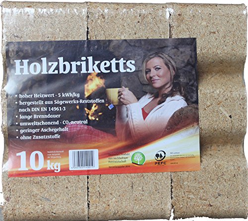 Preisvergleich Produktbild 10kg Holzbrikett, PREMIUM-Nadelholzbriketts
