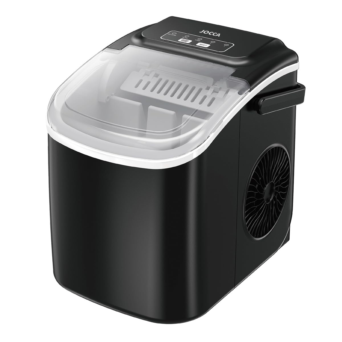 Jocca - Máquina De Hielo Doméstica Con Capacidad Para 12 Kg En 24 Horas| Sistema De Autolimpieza| 2 Tamaños De Cubitos| Máquina Portátil Para Hacer Hielo En Casa