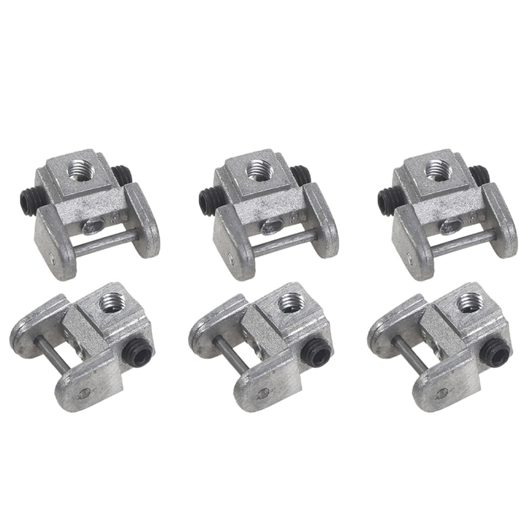 6Pcs Laubsäge Dekupiersäge, Stiftloser Sägeblattadapter, Dekupiersäge Klinge Halter Clamp Umwandlung Pin Weniger Adapter Pin Weniger Klinge Klemme, Metallhalter für Obere/Untere Sägeblätter