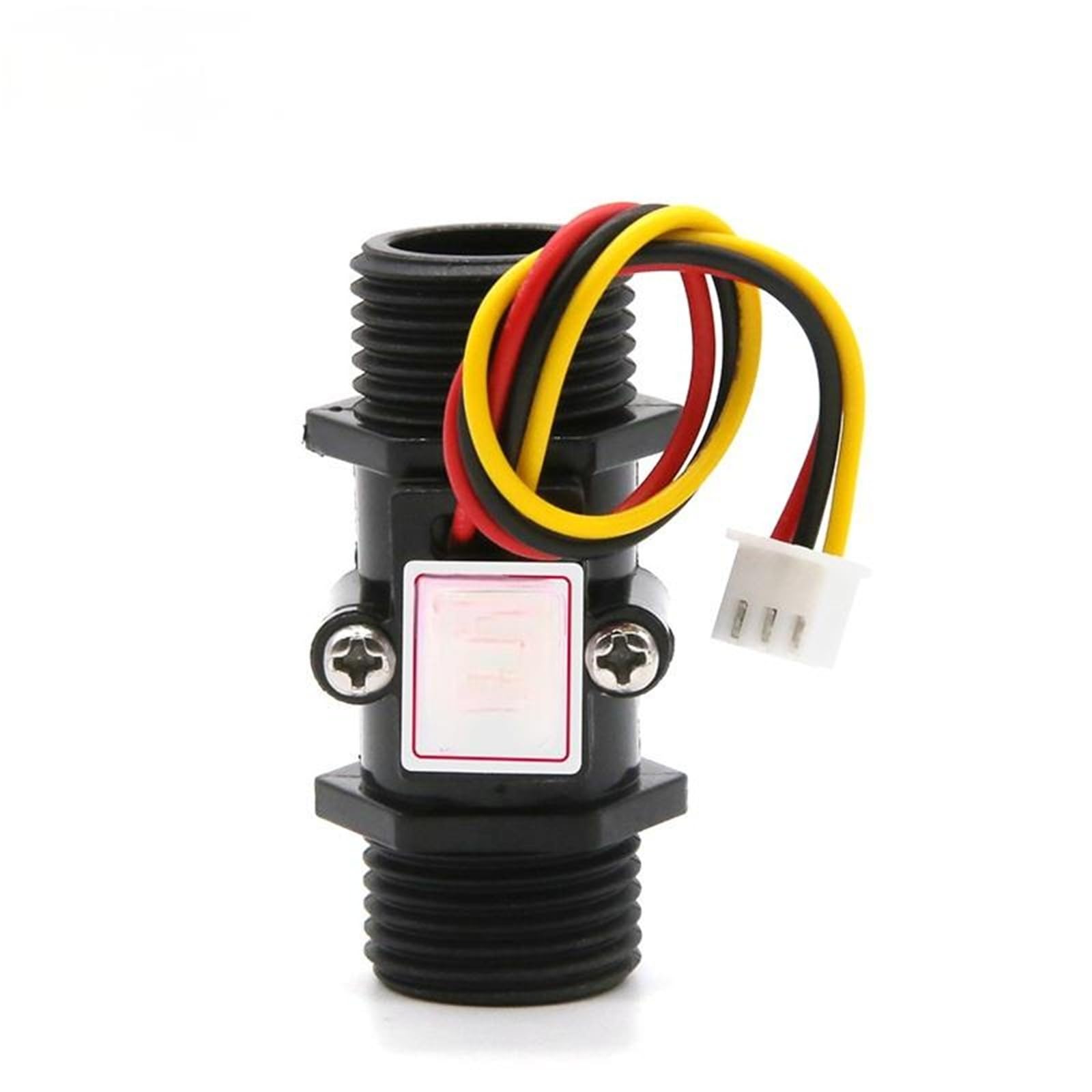 MKHQST Flowmeter 2pcs High-precision G1/2" Male-thread Hall-effect Water Flow Sensor For Pure Systems Features A Transparent Visible Design Model S201C(Black)