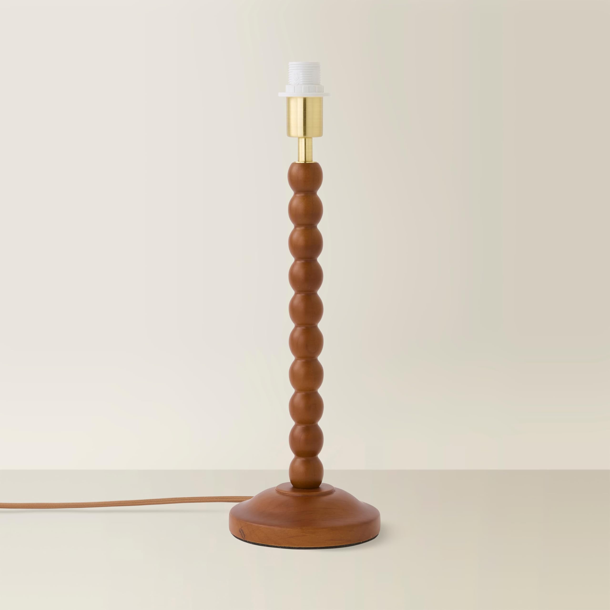 Valuelights Brown (Base Only) | Bobbin Walnut Wooden Bobble Table Lamp Base | Table Lamps, Home Décor & Improvement Essential
