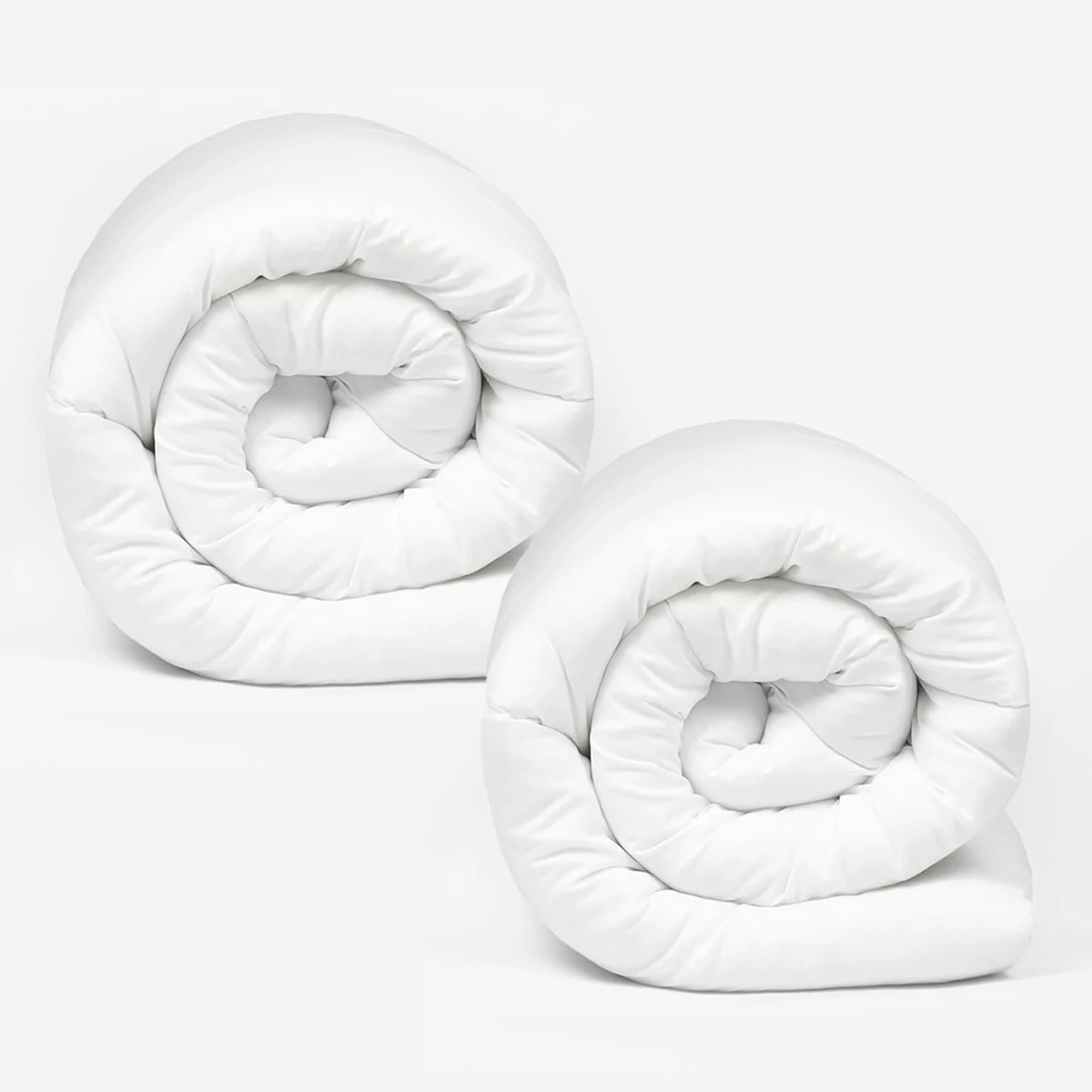 AMEHA Single Duvet 13.5 Tog Anti Allergy Summer Duvet Single (Pack of 2) Hollowfibre Quilt - UK Made Duvets