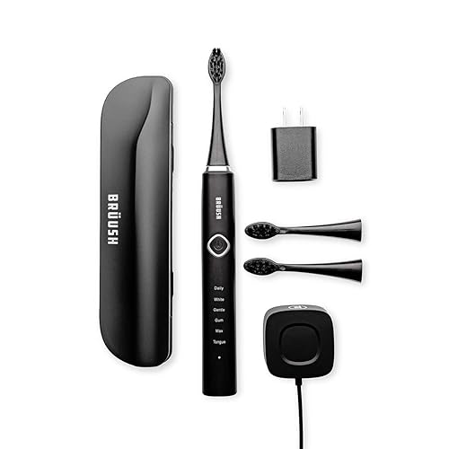 Miniatura 1 de BRUUSH - Cepillos de dientes eléctricos de primera calidad cepillo de dientes eléctrico 3 cabezales de repuesto cepillos de dientes de viaje cepillo