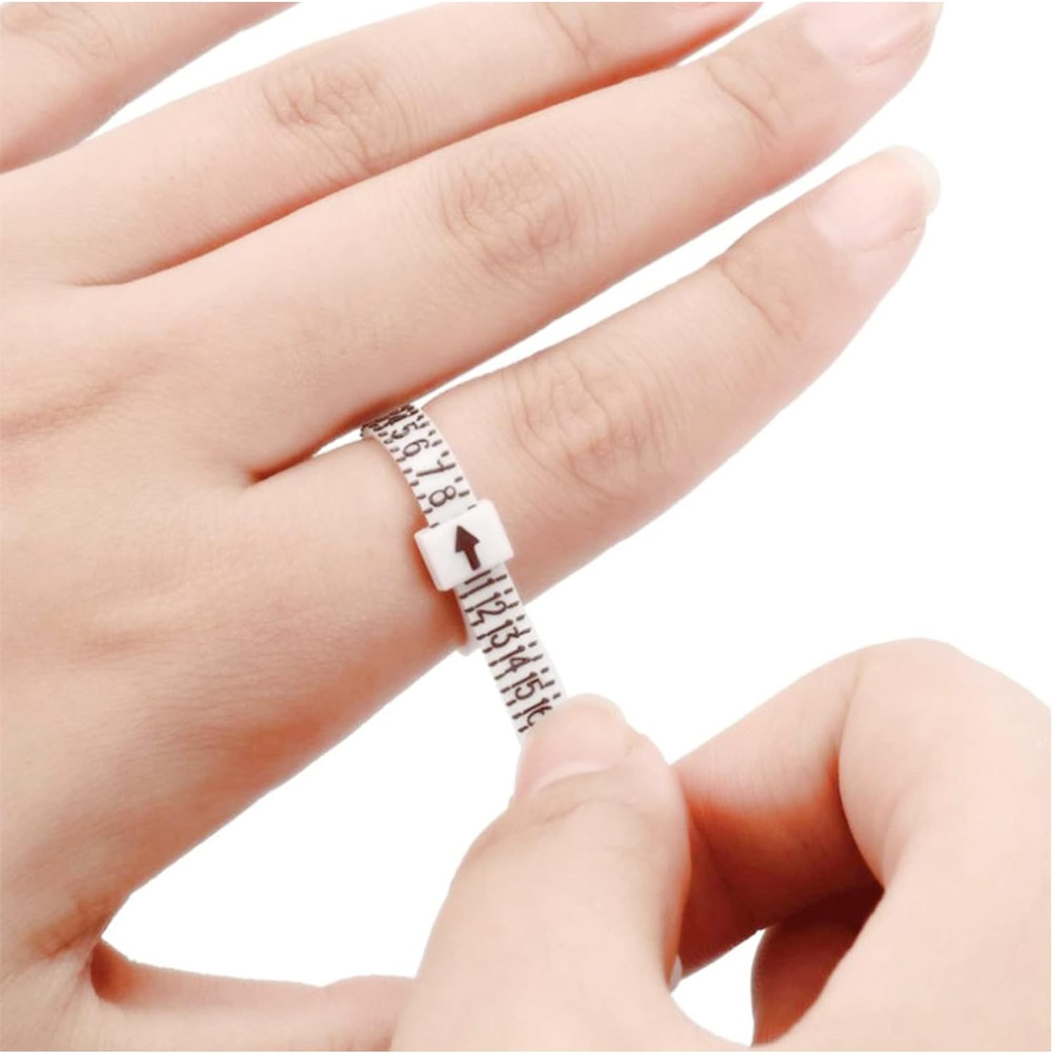 2 PCS 1-17 USA Plastic Ring Sizer Measuring Set Gauge Measure Tool Finger Measurer Jewelry Sizing Tools Reusable Finger Ring Sizer for Women/Men and Kids