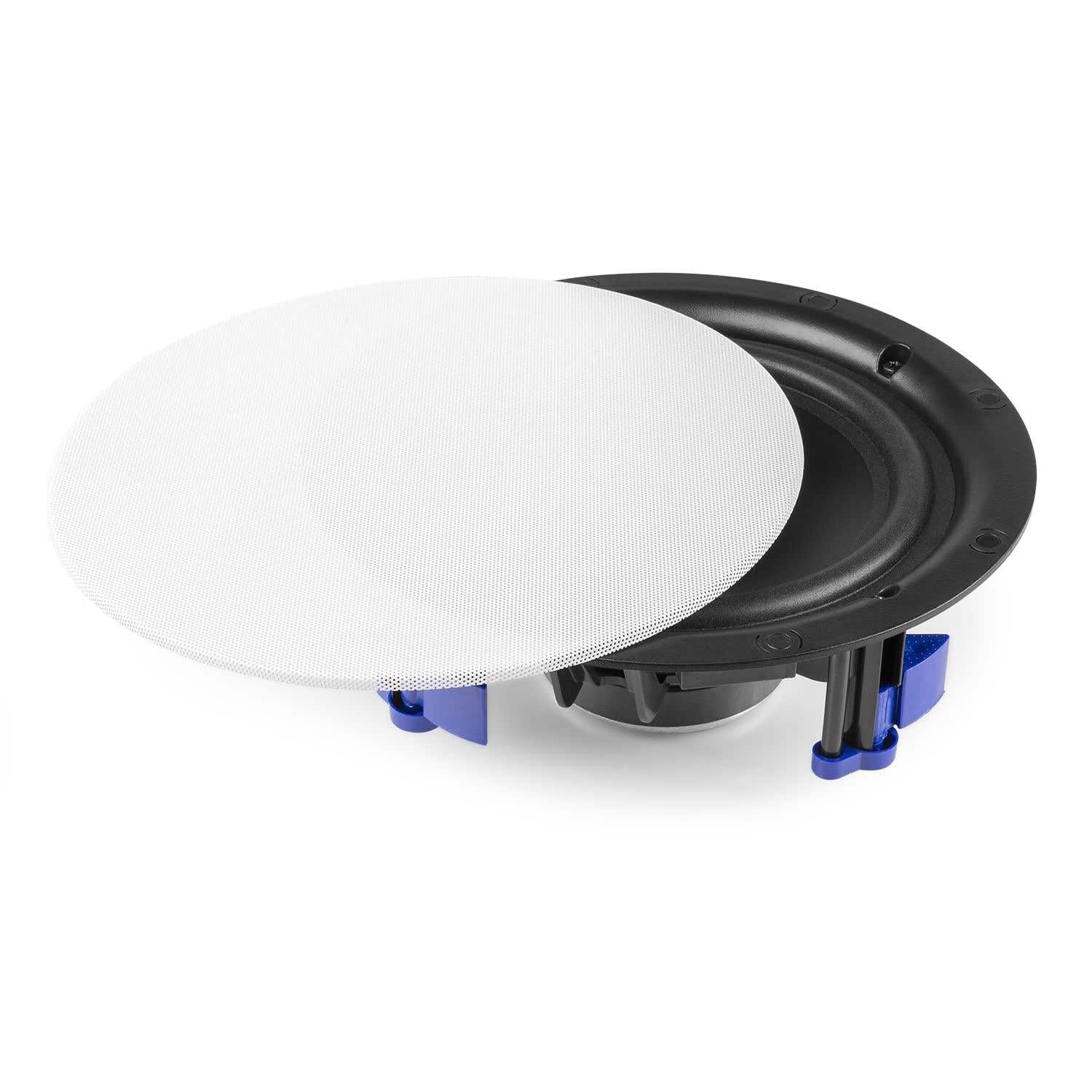 Power Dynamics NCBT604 - Set 4 Haut-Parleurs de Plafond Amplifiés BT, avec Grille de Protection 6,5" - Blanc, Puissance 30W HP sans Fil, Bluetooth, Idéal pour Diffuser de la Musique en Intérieur