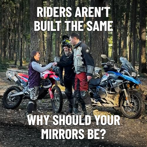 Image of Doubletake Adventure 4.7 inch Mirror Kit 2.0, Universal Fit Folding Motorcyle Mirrors, Guaranteed for Life