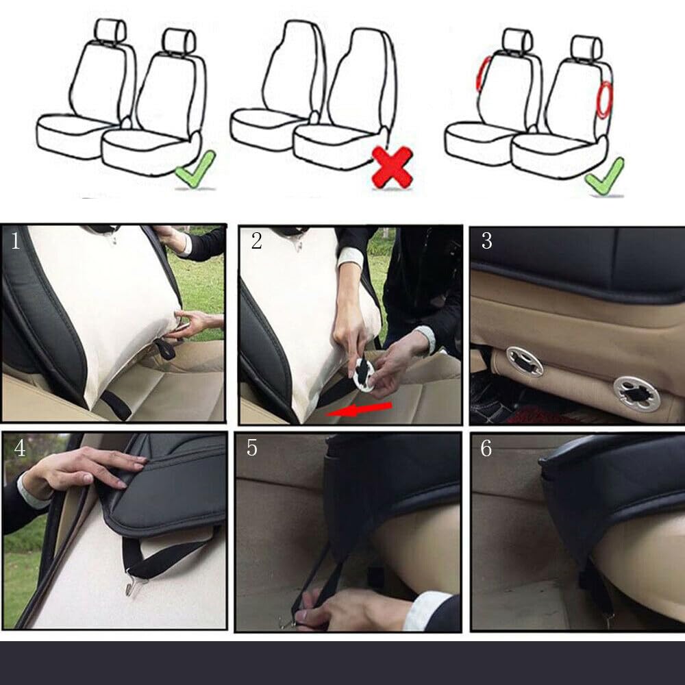 Schwarze Kunstleder-Vordersitzbezüge Wasserdichte und strapazierfähige Autositzschoner für Opel-AMPERA Astra Corsa b c d GRANDLAND X Insignia a b Karl Zafira a Vectra a b c Omega a b signum tigra