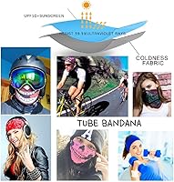 Vista 4 de Máscara de calavera, pañuelo para el cuello, gorro, bufanda mágica, diadema para protección de polvo, sol y viento