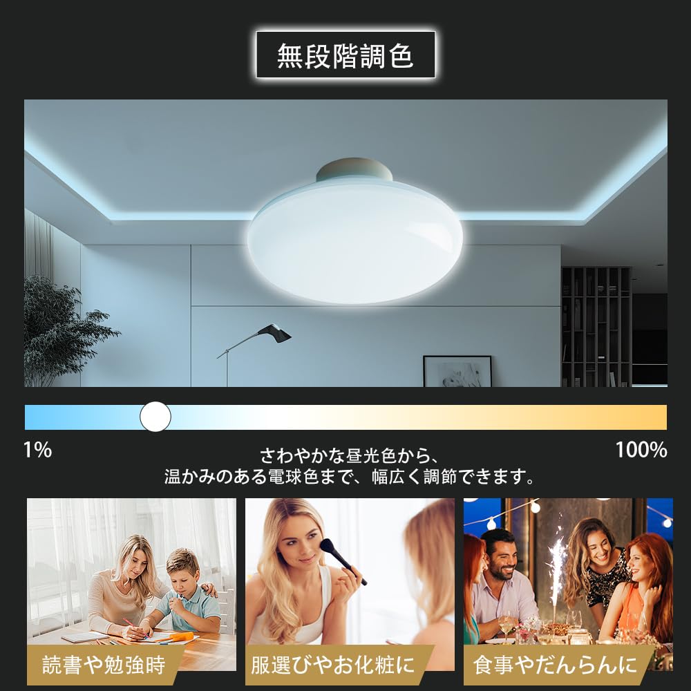 Amazon.co.jp : シーリングライト 8畳用 LEDライト リモコン付き 照明