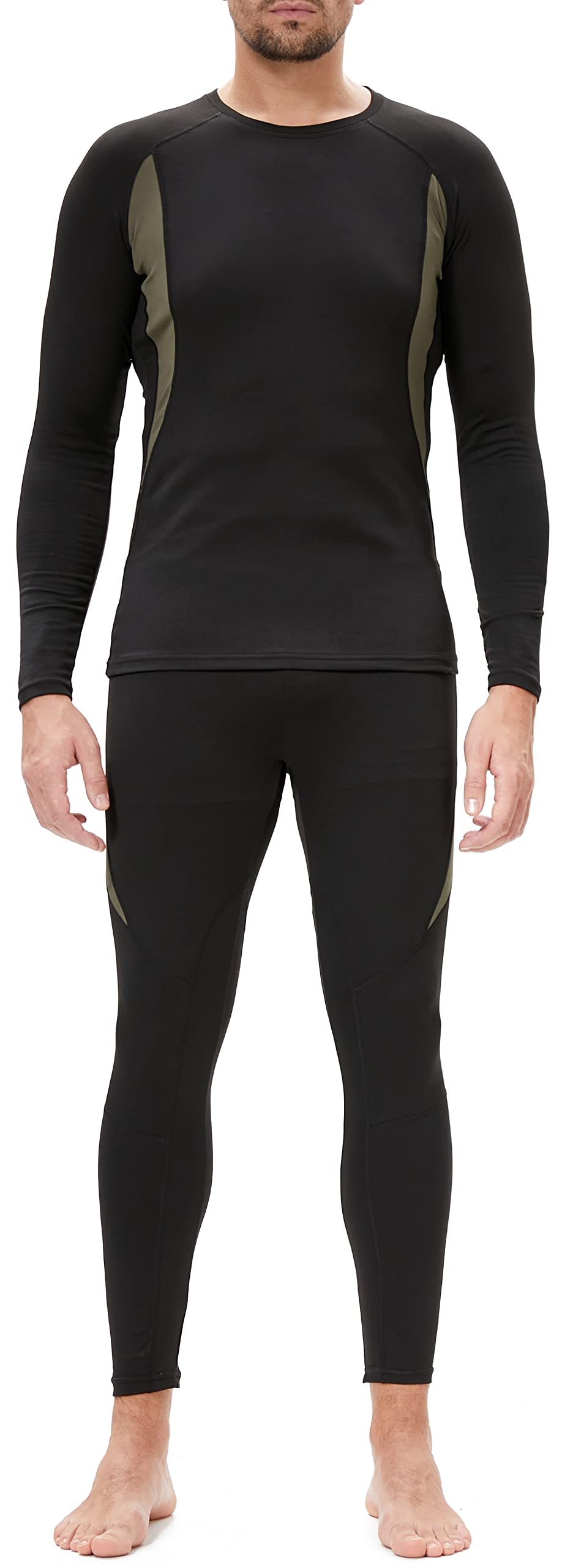 BenBoy Biancheria Intima Termica Uomo Set di Biancheria Funzionale Intima Traspirante Base Layer Invernale Termiche Abbigliamento Termico Intimo per Sci Ciclismo Corsa