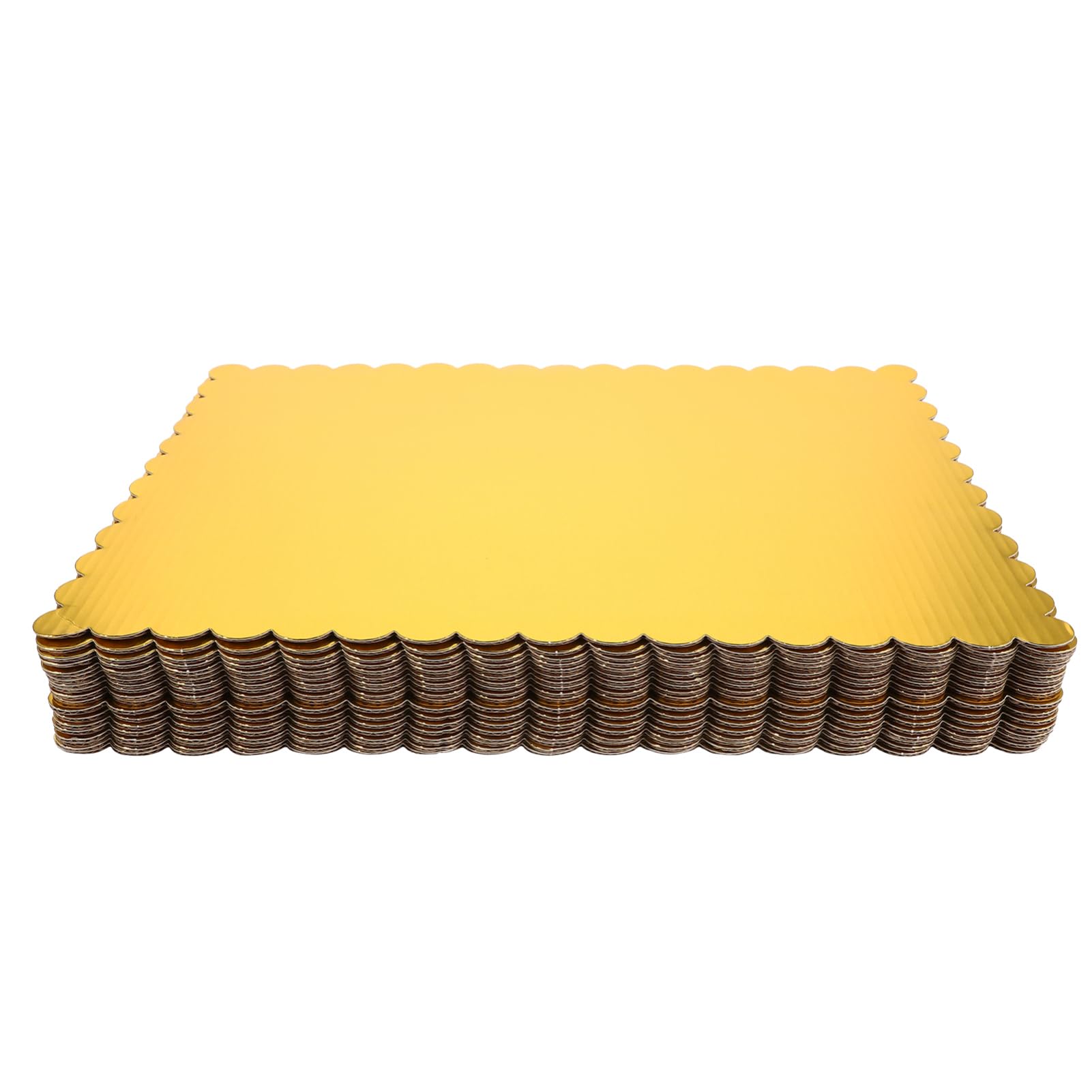 20 Pièces Support de Fond de gâteau ondulé Plateau à gâteau ondulé pâte Tableau de des gâteaux Base de Carton de gâteau Panneau de Dessert Papier ondulé Doré