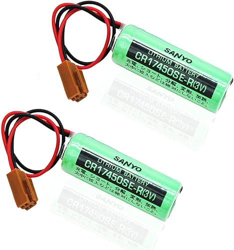 CR17450SE-R / A98L-0031-0012 Batería PLC de 3 V 2500 mAh con enchufe para FANUC 0.669 * 1.787 in (2 unidades)