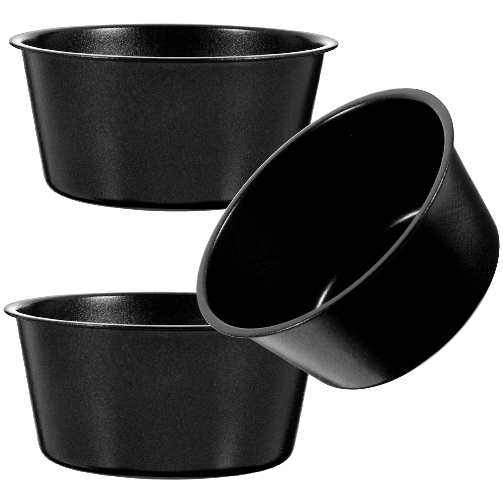 PRETYZOOM Lot De 4 Petits Moules À Gâteaux Ronds Moules À Muffins Revêtement Antiadhésif Pour Un Démoulage Facile 3 Pièces X 4