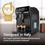 Philips 2200 Series Fully Automatic Espresso Machine, Classic Milk Frother, 2 Coffee Varieties, Intuitive Touch Display, 100% Ceramic Grinder, AquaClean Filter, Aroma Seal, Black (EP2220/14)