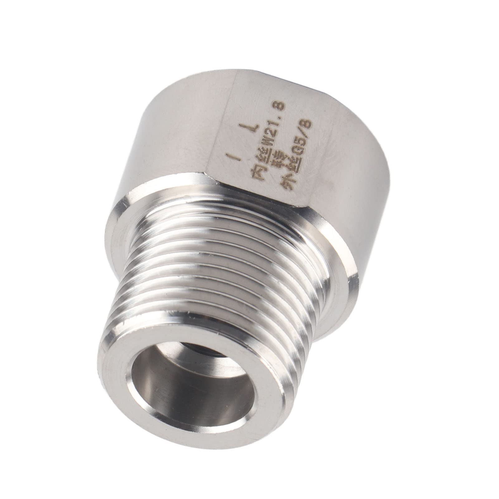 Aluminiowy zawór adaptera cylindra CO2 W21,8 do G5/8 do konwersji imperialnej, kompatybilny regulator CO2 do systemów napojów, piwowarstwa domowego i zastosowań gazowych (W21.8 do G5/8)