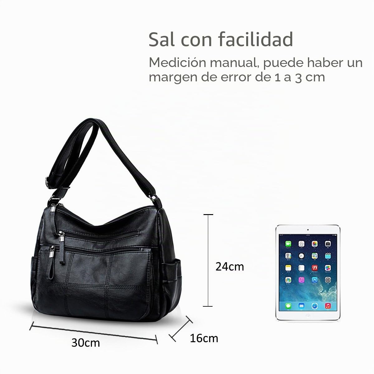 NICOLE&DORIS Bolso de Hombro Bolso de Las Mujeres Bolso de Mensajero de la Capacidad Grande del Cuero de la PU