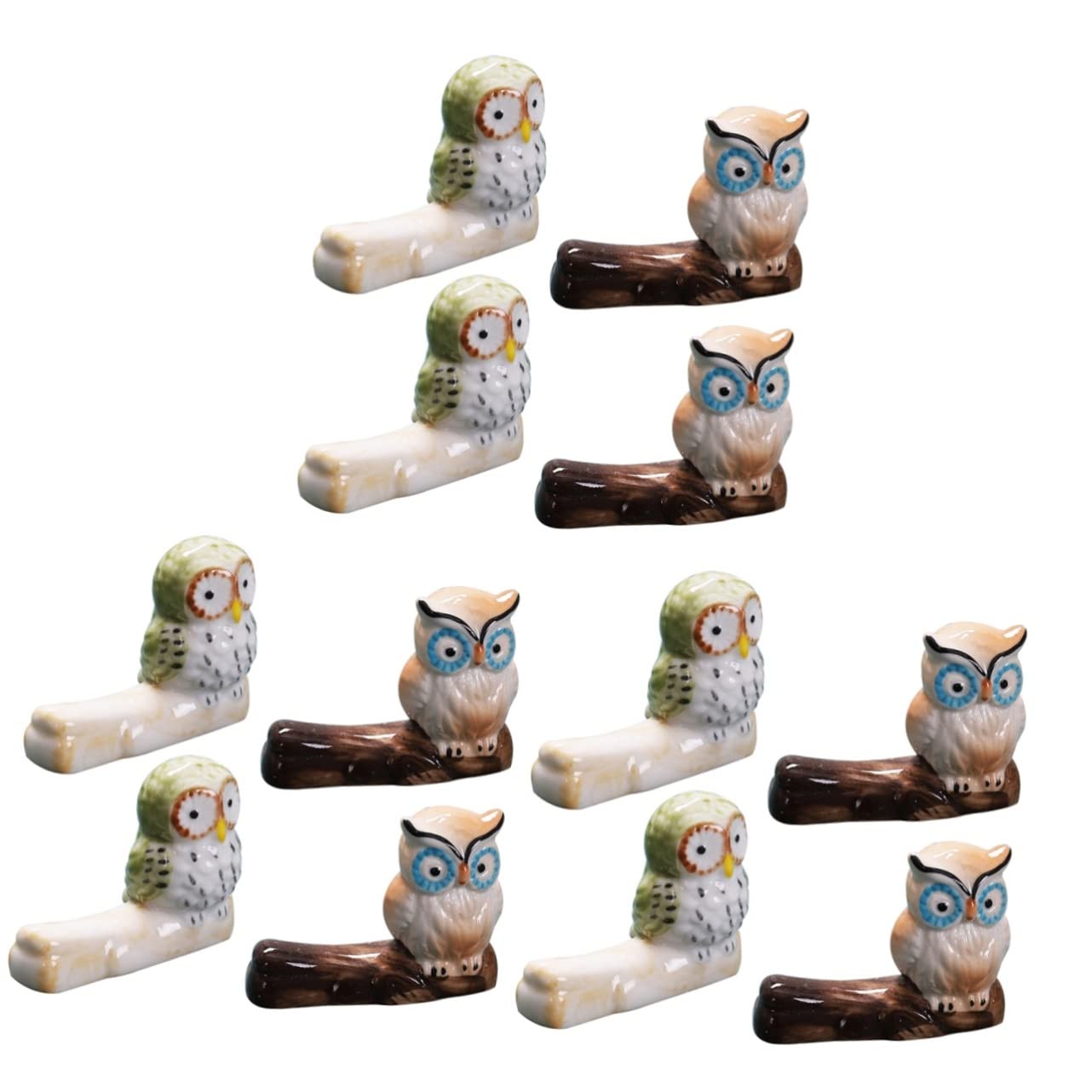 Support de baguettes, support de 12 pièces, support de fourchette en forme de hibou pour couverts, oreiller, fournitures d'hôtel, fourchettes, support en céramique, support en forme de table, ornemen