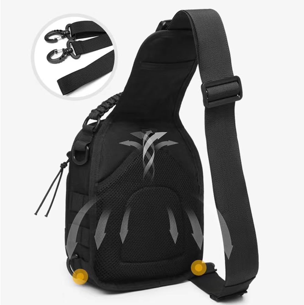 Tactical Sling Bag Compact Concealed Carry Bag for Men Women Crossbody Shoulder Bag for Shooting, Hiking, Traveling - Image 2