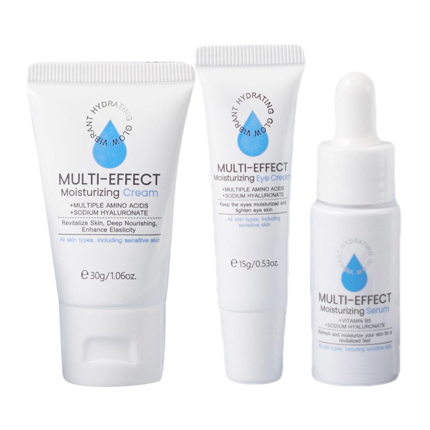 3 Pcs Multi-Effect Moisturising Skincare Set Nourishing Skincare Routine Set With Face Serums Eye Cream For Women