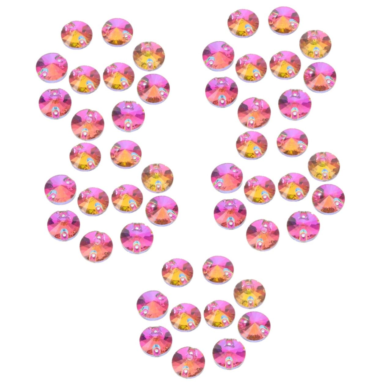 Operitacx 5 set Trapano Per Cucire A Mano In Cristallo Strass Per Da Cucire Gemme Per Decorazioni Abbellimenti Perline Strass Per 48 pezzi * 5